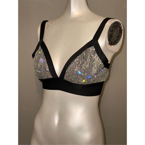 KIM DOLCE&GABBANA Triangle bra with fusible rhinestones - Picture 9 of 11